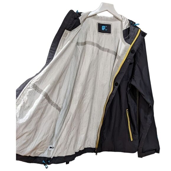 ORAGE Men's Pinstripe Nylon Windbreaker Hooded Full Zip Jacket Size XL - Picture 5 of 8